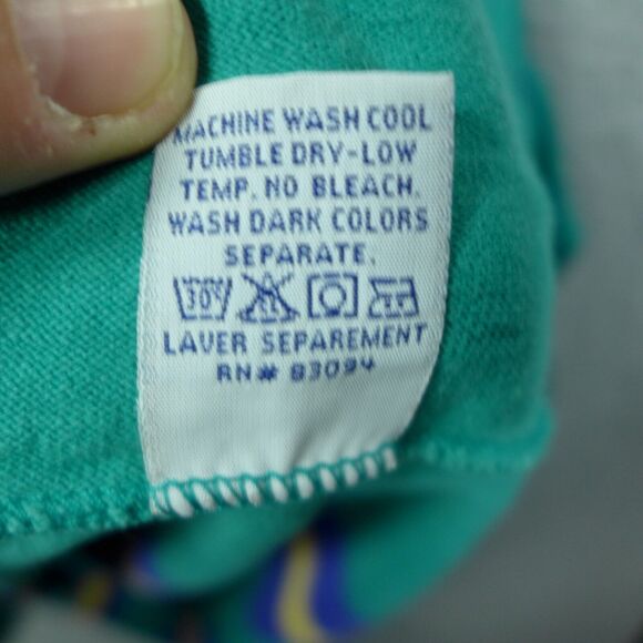 Vintage Cutter and Buck Green Striped Polo Shirt Men's Size Medium Made in USA - Picture 6 of 12